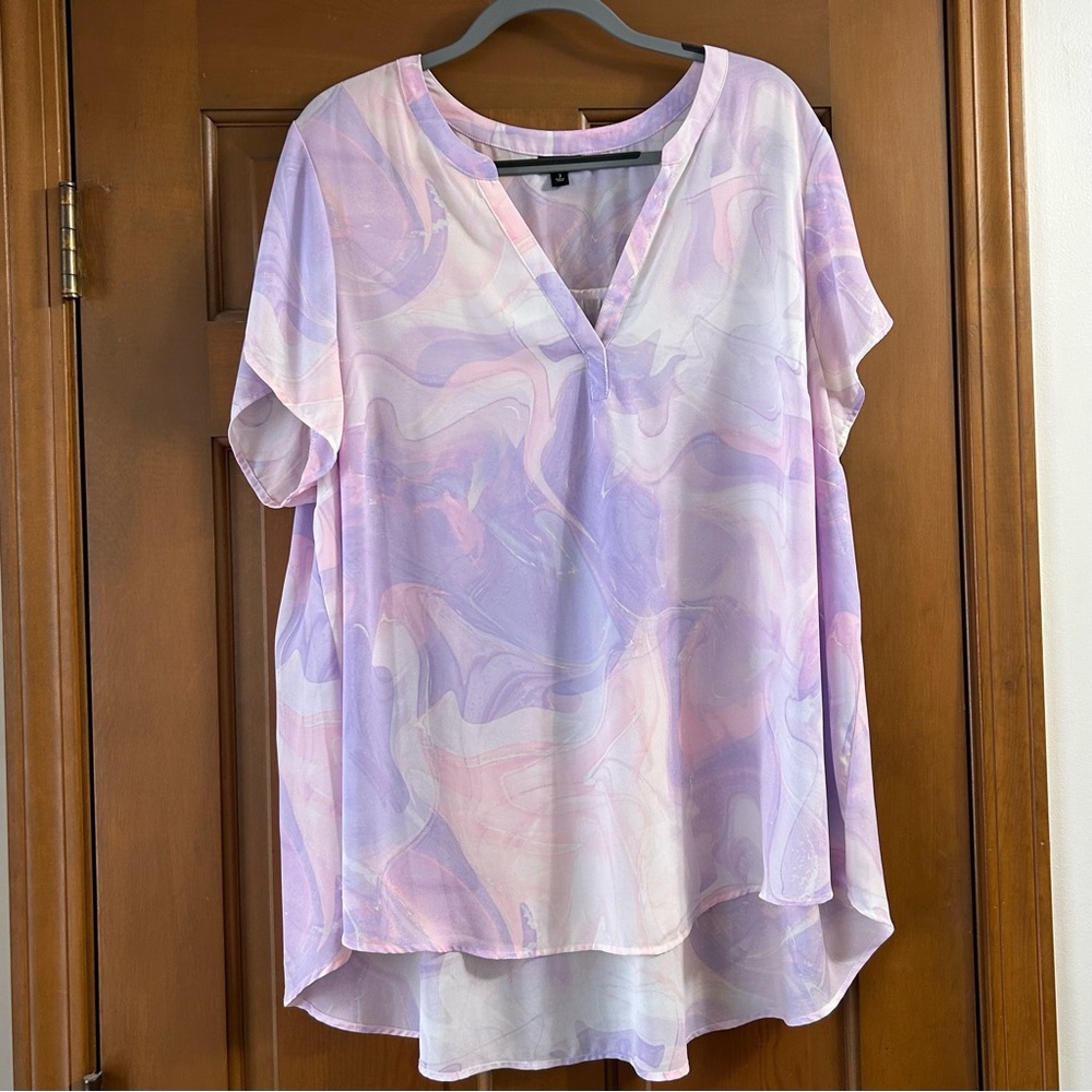 Torrid pink/purple blouse, size 4 (26W) EUC